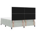 vidaXL Posteľ s pružinovým rámom Svetlosivá 180 x 200 cm Zamat