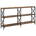 vidaXL Konzolový stôl Staré drevo 156 x 28 x 80,5 cm Kompozitné drevo
