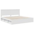 vidaXL Rám postele Biela 200 x 200 cm Masívne borovicové drevo