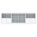 vidaXL Komoda s LED svetlami biela 202x37x67 cm