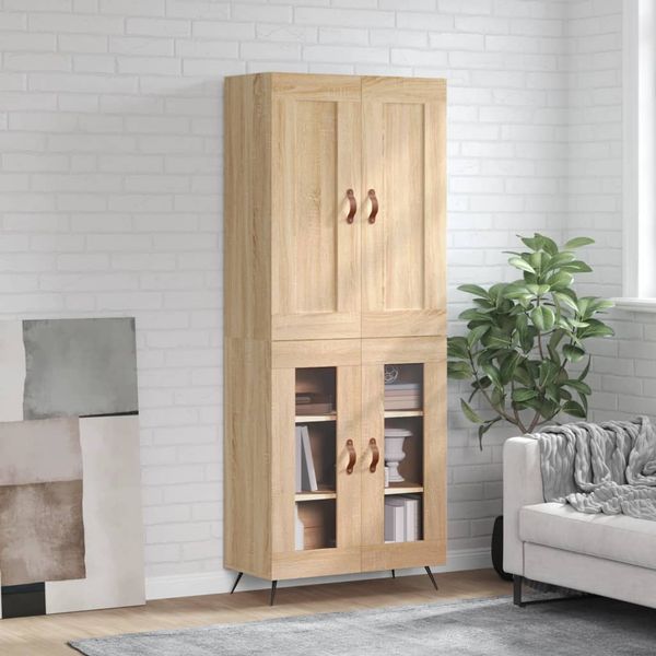 vidaXL Vysoká skrinka dub sonoma 69,5x34x180 cm spracované drevo