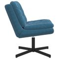 vidaXL Otočné relaxačné kreslo Modrá 63 x 75 x 76 cm Zamat