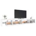 vidaXL TV skrinka s LED svetlami biela 290x36,5x40 cm
