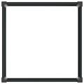 vidaXL Vyvýšený záhradný záhon Čierna 100 x 100 x 91 cm WPC a hliník