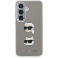 Puzdro Karl Lagerfeld Saffiano Double Heads Metal pre Samsung Galaxy S26 strieborná