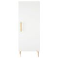 vidaXL Komoda biela 34,5x34x90 cm spracované drevo
