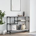 vidaXL Konzolový stolík s policami sivý sonoma 100x35x75 cm