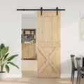 vidaXL Posuvné dvere NARVIK 80 x 210 cm (152,5 cm) Prírodná a čierna