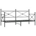 vidaXL Denná posteľ bez matraca Čierna 80x200 cm Oceľ