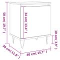 vidaXL Nočné skrinky 2 ks čierne 40x30x50 cm kompozitné drevo