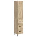vidaXL Sada skríň 2 ks 33 x 34,5 x 90 cm Kompozitné drevo Dub sonoma