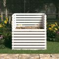 vidaXL Kompostér biely 100x100x102 cm masívne borovicové drevo