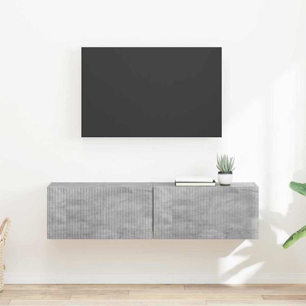 vidaXL TV nástenná skriňa Nástenný 2 pcs Betónová 60 x 31 x 29,5 cm