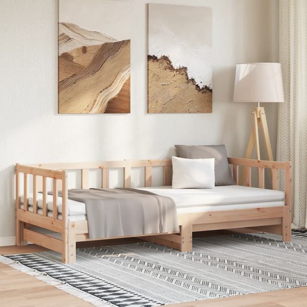 vidaXL Rozkladacia denná posteľ 2x(80x200) cm borovicový masív