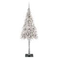 vidaXL Vianočný stromček s 300 LED-i Biela 210 cm PE a oceľ