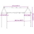 vidaXL Strecha na detskú posteľ voskovohnedá 217x95,5x159 cm borovica