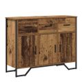 vidaXL Servírovacia skriňa Staré drevo 97 x 32,5 x 74,5 cm