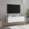 vidaXL TV nástenné skrinky s LED svetlami 2 ks biele 60x35x31 cm