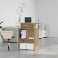vidaXL Recepčný stôl dub artisan 100x40x104 cm kompozitné drevo