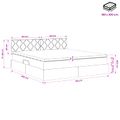 vidaXL Postel s úložným prostorem a matrací Tmavosivá 160 x 200 cm