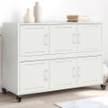 vidaXL Komoda biela 100,5x39x72 cm oceľ