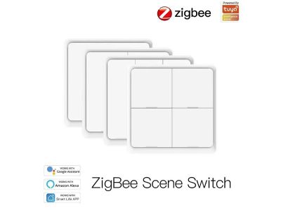 Smart vypínač osvetlenia MOES 4 Gang ZigBee Tuya