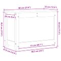 vidaXL Úložný box medovo-hnedý 60x32x45,5 cm masívna borovica