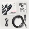 AXAGON ADR-310, USB 3.2 Gen 1 A-M -> A-F aktivní prodlužovací / repeater kabel, 10m Kabel, prodlužovací, aktivní, USB 3.2 Gen1, zástrcka A, zásuvka A, 10m, cerný