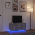 vidaXL TV skrinka s LED svetlami sivá sonoma 100x41x50 cm