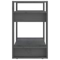 vidaXL Knižnica/deliaca stena sivá 60x35x57 cm masívna borovica