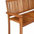 vidaXL 2-miestna stohovateľná záhradná lavička 120 cm, tíkový masív