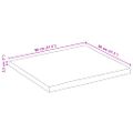 vidaXL Stolová doska 80x80x2,5 cm živý okraj masívne mango