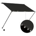 vidaXL Zaťahovacia markíza s LED 100x150 cm antracitová