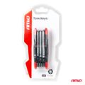 Torx kľúče, skladacie, 8ks, CRV AMiO-04789