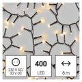 LED vianočná reťaz – ježko, 8 m, vonkajšia aj vnútorná, teplá biela, časovač