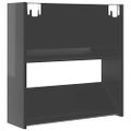vidaXL Nástenné skrinky na topánky 4 ks, lesklé sivé 60x18x60 cm