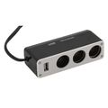 Roztrojka Compass 07416 12/24V + USB 1000mA do autozapalovača