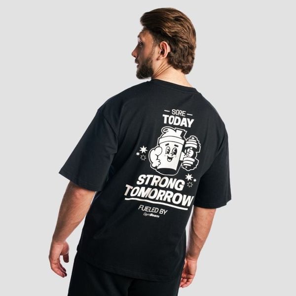 Tričko Boxy Shaker Black - GymBeam, veľkosť L