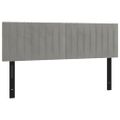 vidaXL Čelá postele 2 ks bledosivé 72x5x78/88 cm zamat