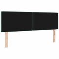 vidaXL LED hlavová doska s LED pásikmi Tmavozelená 160 cm Zamat