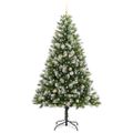 vidaXL Umelý vianočný stromček s umelým snehom 300 LED Teplá biela