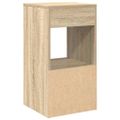 vidaXL Nočné skrinky so zásuvkou 2 ks dub sonoma 35x34x66,5 cm