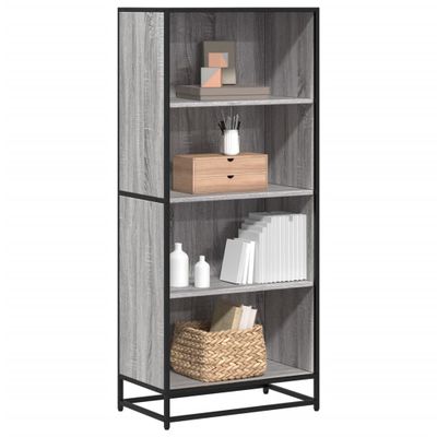 vidaXL Knižnica sivá sonoma 60x35x139 cm kompozitné drevo