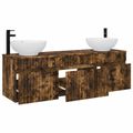 vidaXL Set kabinetov do kúpeľne 3 ks Dymový dub 49 x 44,5 x 66,5 cm