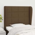 vidaXL Čelo postele so záhybmi tmavohnedé 103x23x118/128 cm látka