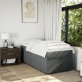 vidaXL Posteľný rám boxsping s matracom tmavosivý 80x200 cm látka