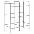 vidaXL Skladovací regál na 6 prepraviek strieborný 96x33x116 cm oceľ