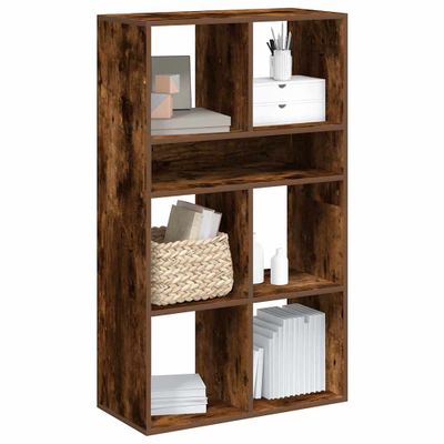 vidaXL Knižnica dymový dub 66x31x112 cm kompozitné drevo