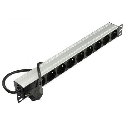 Napájacia lišta do racku NEKU 22.5002 19" panel 1U, 9 zásuviek, 1,8m Napájecí lišta do racku NEKU 22.5002 19" panel 1U, 9 zásuvek, 1,8m