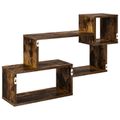 vidaXL Závesná polica Nástenná montáž Dymový dub 87 x 20 x 55 cm